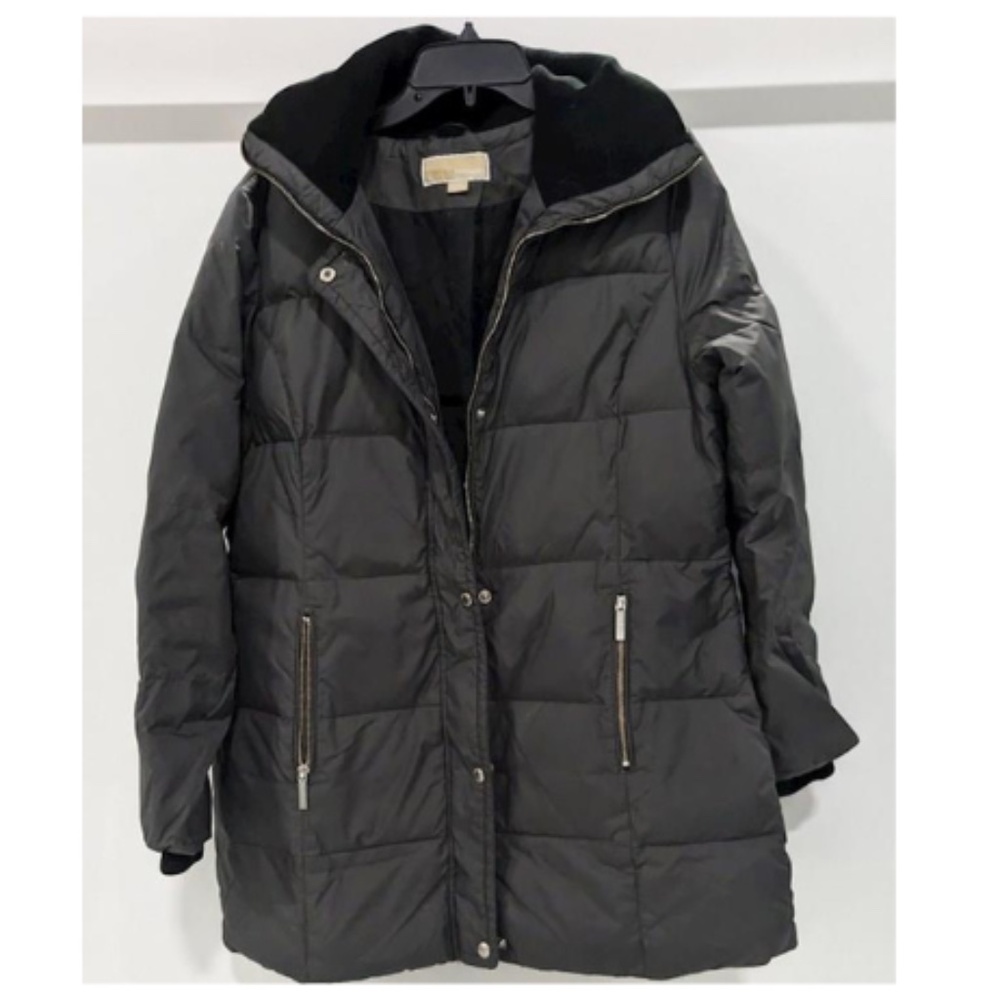 Michael Kors Women Down Parka Gray Zip Size Medium